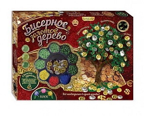 Набор для детского творчества Бисерное дерево золотое (Лапландия, 56563б)