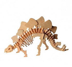 Модель деревянная сборная - Стегозавр (Wooden Toys, J002)