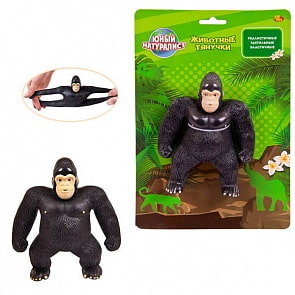 Юный натуралист. Животные-тянучки - Горилла, термопластичная резина (ABtoys,  PT-01147пц)