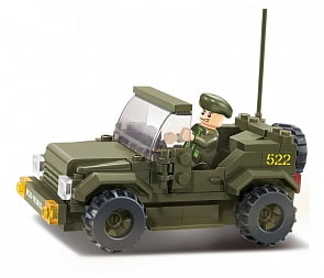 Конструктор - Сухопутные войска. Машина военная с фигуркой, 121 деталь (Sluban, M38-B0296)