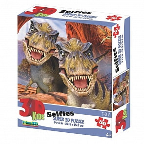 Пазл 3D Ти-Рекс селфи, 50 деталей (Prime 3D, 30762-SBM-no)