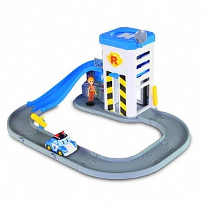 Игровой набор Робокар Поли - Подъемник с металлической машинкой Поли и фигуркой Джин (Silverlit, 83316)