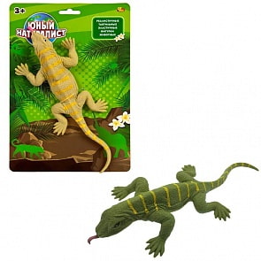 Фигурка из серии Юный натуралист – Ящерица зеленая, термопластичная резина (Abtoys, PT-01182)