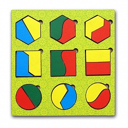 Вкладыши деревянные - Геометрические фигуры (Paremo, PE720-33) - миниатюра