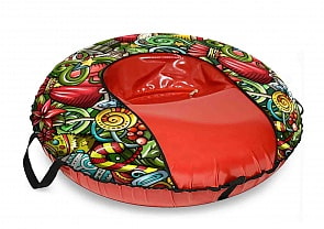 Санки надувные Тяни-толкай – Тюбинг Оксфорд Xmas Comfort, 107 см (RT, 7251RT)