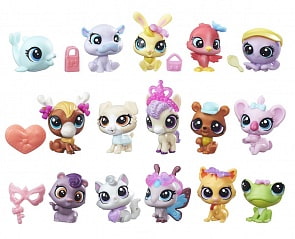 Littlest Pet Shop. Коллекционный набор из 15 зверюшек-малышей, серия Городская мода  (Hasbro, b6627-b6625)