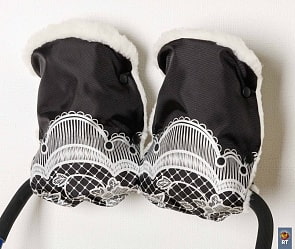 Варежки для санок - New, мех, черный (RT, 5056RT)