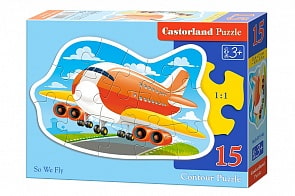 Пазл - Самолет, 15 деталей (Castorland, В-015146) Пазл - Самолет, 15 деталей (Castorland, В-015146)