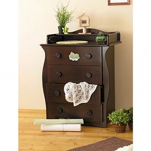 Комод с настилом Красная Звезда С 257, накладка №22 Мишка на облаке, шоколад (Красная Звезда, КЗ-С257 Э Рс_шоколад) 