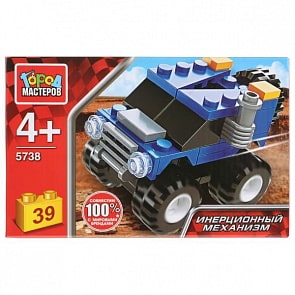 Конструктор Город Мастеров - Ралли: джип с инерцией, 39 деталей (Город Мастеров, 5738-BY)