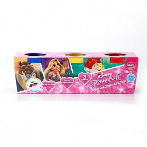 Пальчиковые краски - Disney – Принцессы, 3 штуки (Multiart, 350FP-PRsim)