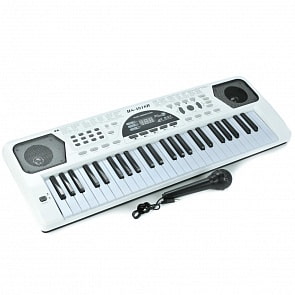 Электроорган 220V/батарейки с микрофоном HS4916B, 49 клавиш, свет (B1086175)