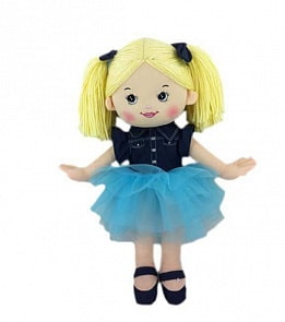 Кукла мягконабивная джинсовая, 25 см (Abtoys, M6029)