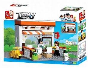 Конструктор – Ресторан с фигурками, 134 детали (Sluban, M38-B0567)