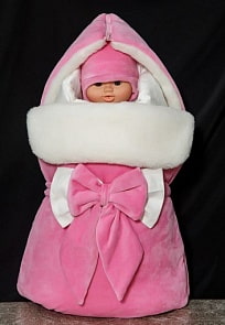 Комплект на выписку Asselina – Велюровый домик, розовый, 7 предметов (Мой Ангелок, 1984_розовый)