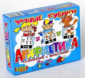 Кубики - Арифметика. Сложение и вычитание, 12 шт. (Десятое королевство, 00649ДК)