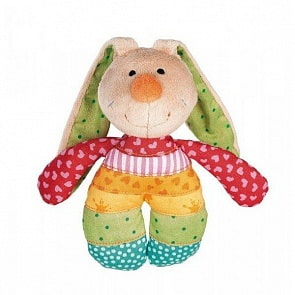 Игрушка - Разноцветный зайка, 15 см (Sigikid, 40578)