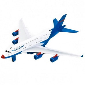 Модель металлическая инерционная - Авиалайнер, свет и звук (Технопарк, 91002S-Rsim)