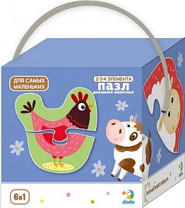 Пазл 2-3-4 элемента - Домашние животные (Dodo,  R300152)