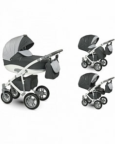 Детская коляска Camarelo Sirion 2 в 1, темно-серая с ромбами (Camarelo, Si_08)