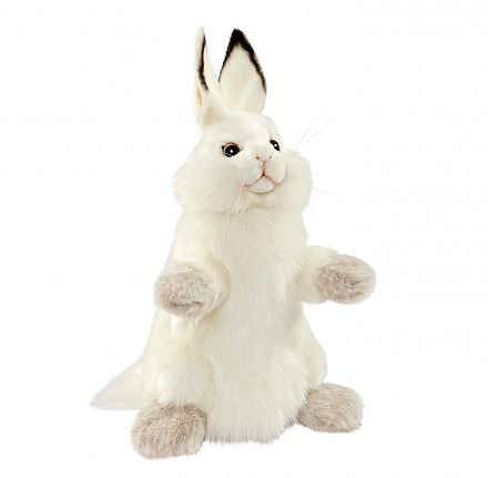 Мягкая игрушка - Белый кролик, игрушка на руку, 34 см 