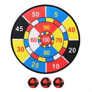 Дартс детский 36 см, шарики на липучке 3 штуки (Shantou, 2262)