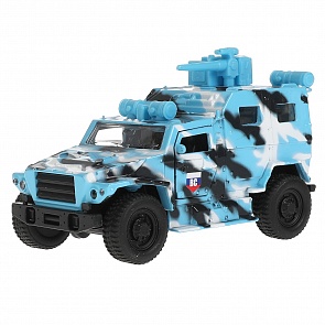 Модель ВПК-3927 Волк 12 см двери и багажник открываются подвижные детали инерционная металлическая (Технопарк, SB-17-60-B-M BLUE)