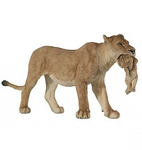 Игрушечная фигурка львицы с львёнком (Papo, 50043_papo)