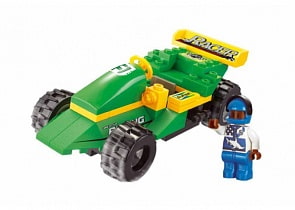 Конструктор - Город - Гоночная машина с фигуркой, 63 детали (Sluban, M38-B0172)