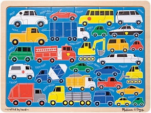 Мои первые пазлы - Транспортные средства, 24 элемента (Melissa&Doug, 1894_md)