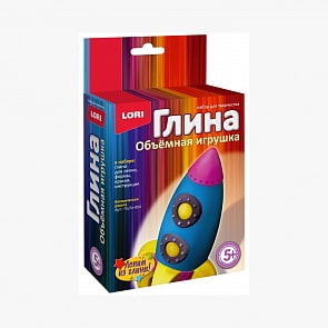 Набор для создания игрушки из глины – Космическая ракета (Lori, Пз-Гл-004)