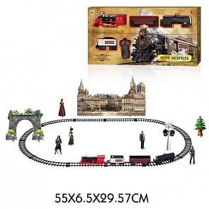 Железная дорога - Ретро Экспресс, свет, звук, дым (1Toy, Т10578)