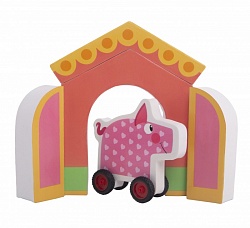 Конструктор мягкий - Поросенок Хрю, EVA (Деревяшки, 18WEVA02) - миниатюра