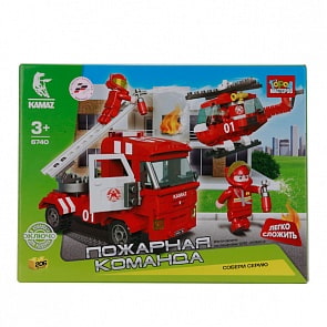 Конструктор – Пожарная команда, из серии «Легко сложить», 206 деталей (Город мастеров, BB-6740-Rsim)