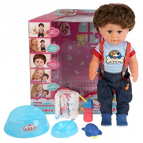 Функциональный пупс Никита с аксессуарами, 6 функций (Карапуз, BLS002BR)