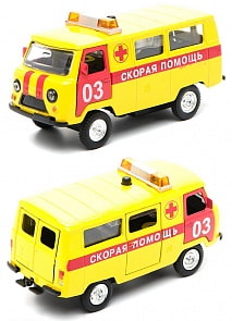 Инерционная машина УАЗ- 396259 - Скорая помощь, свет, звук (Технопарк, CT-1232WB-P)