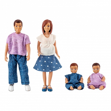 Куклы для домика - Семья с двумя малышами 