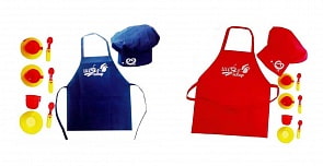 Набор - Шеф Повар, 11 предметов, фартук, колпак, посуда (Maximus Toys, 72817) (ассортимент)