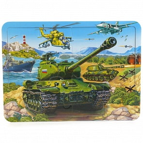 Макси-пазл - Военная техника, 12 деталей (Умка, 4690590124000)