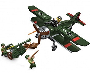 Конструктор с фигурками и аксессуарами - Самолет, 187 деталей (Enlighten Brick, BRICK1705 (32)