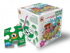 Умные пазлы - Геометрические фигуры (Русский стиль, 02520)