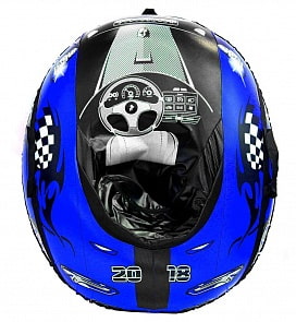 Санки надувные овальные Тюбинг - Машинка Comfort Ferrari, синяя, автокамера (RT, 7046rt)