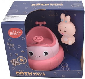 Набор игрушек для купания: Лодочка-фонтанчик и зайчик (Наша игрушка, 809Y)