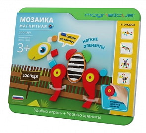 Магнитная мозаика MAGNETICUS Зоопарк, 7 цветов, 25 элементов (Magneticus, МС-003)