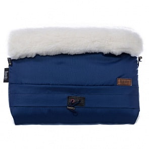 Муфта меховая для коляски Nuovita Alaska Bianco Blu scuro/Темно-синий (Nuovita, NUO-mALAB_2115)