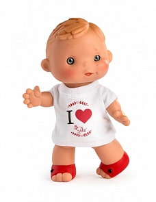 Пупсик Дани 23 см надпись на футболке I Love Asi (Asi, 505553)