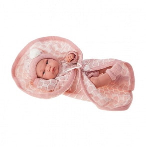 Кукла-младенец Луиза в розовом, 33 см (Antonio Juans Munecas, 6022P)
