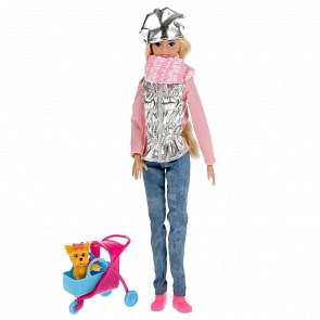 Кукла София 29 см на прогулке с питомцем, аксессуары, руки и ноги сгибаются (София и Алекс, 66435-S-BB)