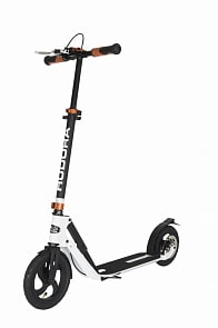 Складной 2х колесный самокат Big Wheel AIR 230 Dual Brake, black-white / черно-белый (Hudora, 14035)