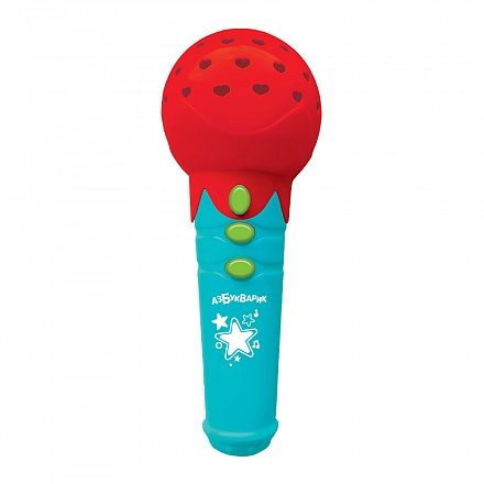 Микрофончик с огоньками - Песенки веселые, красный, свет и звук 